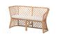 bali & pari Aysi Bohemian Light Honey Rattan 2-Piece Dining Nook Bench Set FredCo