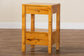 bali & pari Azmi Modern and Contemporary Natural Light Mappa Burl Wood 2-Drawer Nightstand FredCo