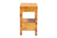 bali & pari Azmi Modern and Contemporary Natural Light Mappa Burl Wood 2-Drawer Nightstand FredCo