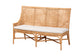 bali & pari Baako Bohemian Light Honey Rattan 2-Piece Dining Nook Bench Set FredCo