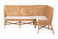 bali & pari Baako Bohemian Light Honey Rattan 2-Piece Dining Nook Bench Set FredCo
