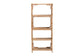 bali & pari Baara Natural Rattan 4-Tier Display Shelf - Handcrafted Bookcase with Openwork Side Panels, Boho Coastal Design for Living Room or Bedroom FredCo