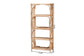 bali & pari Baara Natural Rattan 4-Tier Display Shelf - Handcrafted Bookcase with Openwork Side Panels, Boho Coastal Design for Living Room or Bedroom FredCo