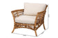 bali & pari Babette Modern Bohemian Natural Brown Rattan Arm Chair FredCo