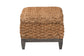 bali & pari Bailey Handwoven Seagrass Storage Ottoman with Lift-Top Lid - Rustic Wicker Trunk or Footrest with Inner Compartment for Living Room or Entryway, Square FredCo