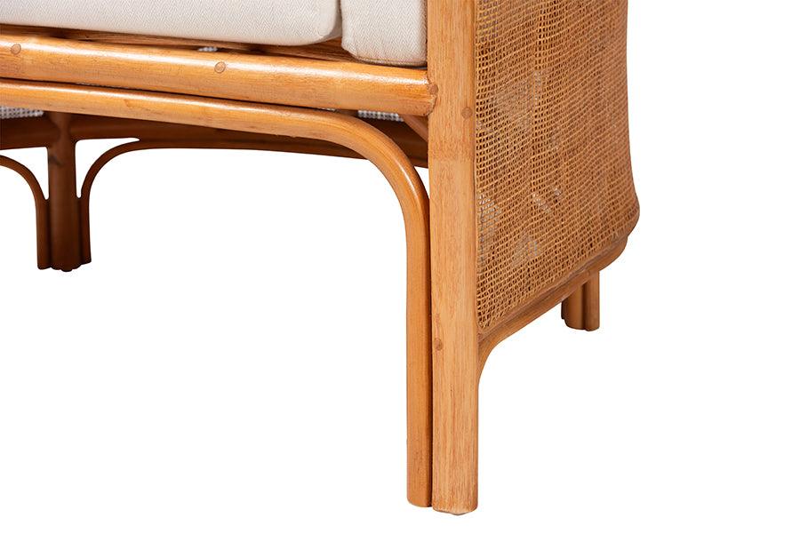 bali & pari Bandung Bohemian Light Honey Rattan Accent Chair FredCo