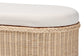 bali & pari Barid Braided Natural Rattan Storage Bench with Cushioned Lift-Top Lid - Coastal Boho Style Chest for Bedroom, Entryway, or Living Room Organization, Natural, 39" Oval FredCo