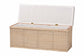 bali & pari Barid Braided Natural Rattan Storage Bench with Cushioned Lift-Top Lid - Coastal Boho Style Chest for Bedroom, Entryway, or Living Room Organization, Natural, 45" Rectangle FredCo