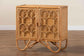 bali & pari Baylor Bohemian Light Honey Rattan Storage Cabinet FredCo