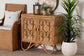 bali & pari Baylor Bohemian Light Honey Rattan Storage Cabinet FredCo