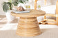 bali & pari Bella Modern Bohemian Natural Rattan and Mahogany Wood Coffee Table FredCo