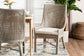 bali & pari Bella Rattan Dining Chair with Cushion - Handwoven Wicker Accent Side Chair with High Backrest, Coastal Boho Seating for Kitchen or Dining Area, French Grey FredCo
