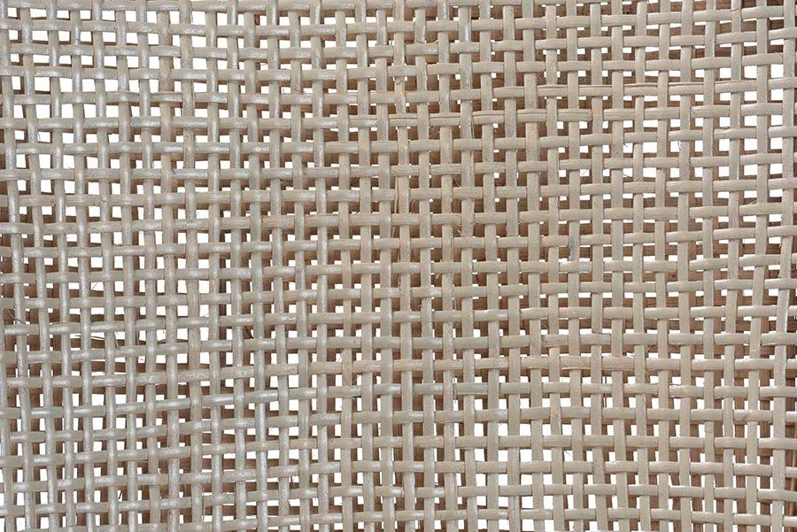 bali & pari Bella Rattan Dining Chair with Cushion - Handwoven Wicker Accent Side Chair with High Backrest, Coastal Boho Seating for Kitchen or Dining Area, French Grey FredCo