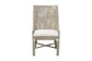 bali & pari Bella Rattan Dining Chair with Cushion - Handwoven Wicker Accent Side Chair with High Backrest, Coastal Boho Seating for Kitchen or Dining Area, French Grey FredCo