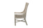 bali & pari Bella Rattan Dining Chair with Cushion - Handwoven Wicker Accent Side Chair with High Backrest, Coastal Boho Seating for Kitchen or Dining Area, French Grey FredCo