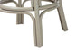 bali & pari Bella Swivel Rattan Bar Stool with Cushion - Handwoven Wicker Bar Chair with Backrest and Footrest, French Grey FredCo