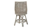 bali & pari Bella Swivel Rattan Counter Stool with Cushion - Handwoven Wicker Kitchen Island Seating with Backrest and Footrest, French Grey FredCo