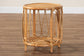 bali & pari Berilo Bohemian Light Honey Rattan End Table FredCo