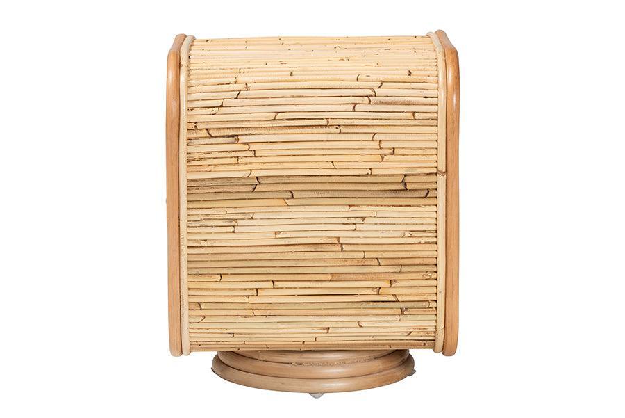 bali & pari Bethari Bohemian Natural Rattan Nightstand FredCo