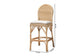 bali & pari Bilu Bohemian Natural Rattan 2-Piece Bar Stool Set FredCo