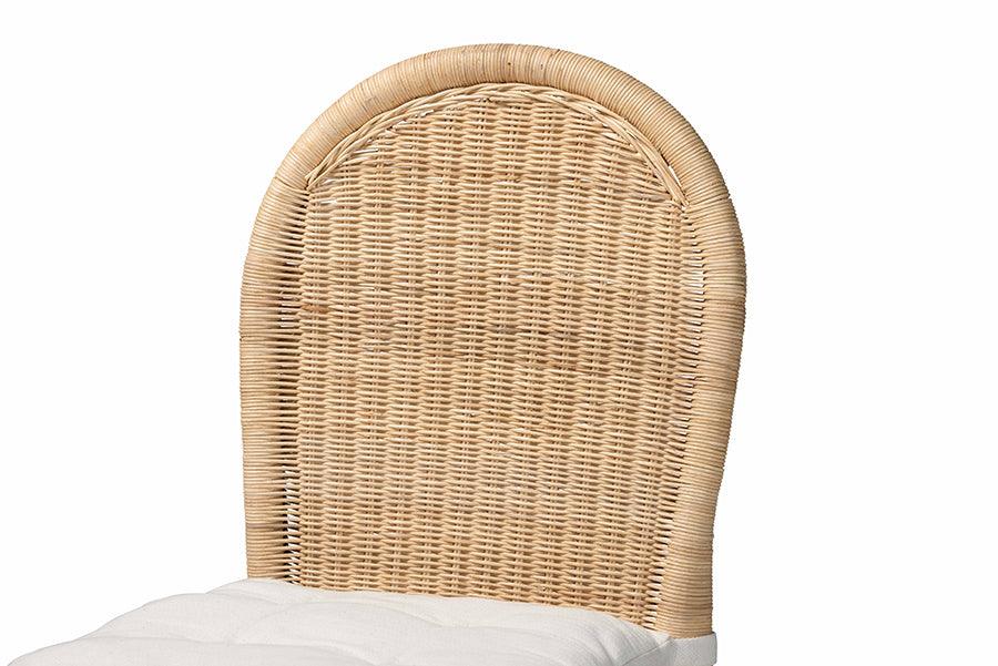 bali & pari Bilu Bohemian Natural Rattan 2-Piece Bar Stool Set FredCo