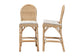 bali & pari Bilu Bohemian Natural Rattan 2-Piece Bar Stool Set FredCo