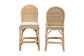 bali & pari Bilu Bohemian Natural Rattan 2-Piece Counter Stool Set FredCo