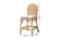 bali & pari Bilu Bohemian Natural Rattan 2-Piece Counter Stool Set FredCo