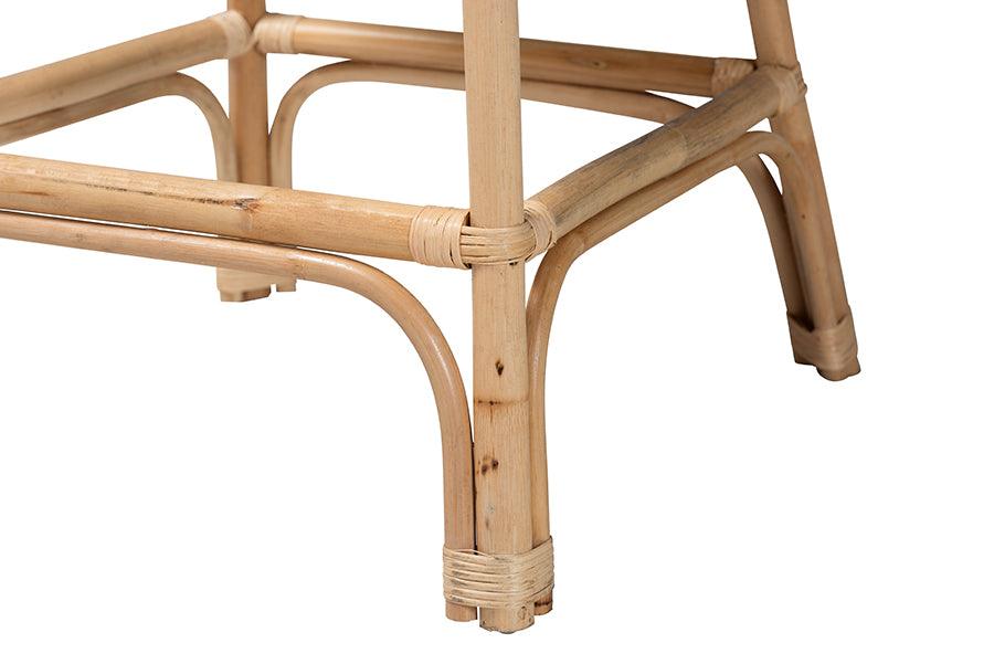 bali & pari Bilu Bohemian Natural Rattan 2-Piece Counter Stool Set FredCo