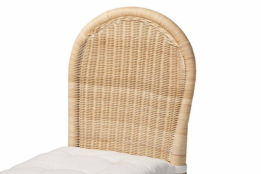 bali & pari Bilu Bohemian Natural Rattan 2-Piece Counter Stool Set FredCo
