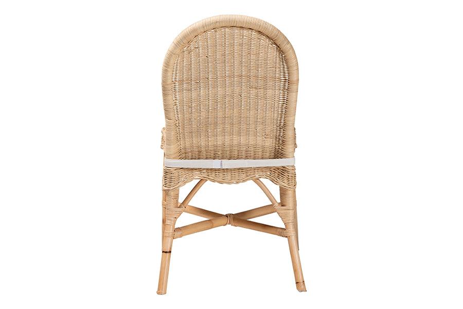 bali & pari Bilu Bohemian Natural Rattan Dining Chair FredCo