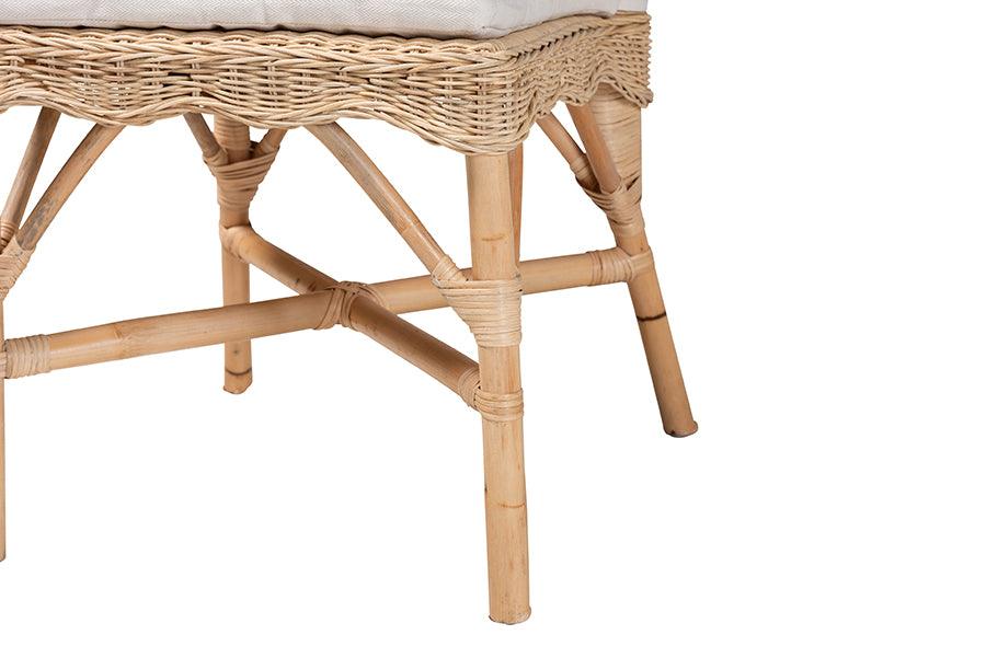 bali & pari Bilu Bohemian Natural Rattan Dining Chair FredCo