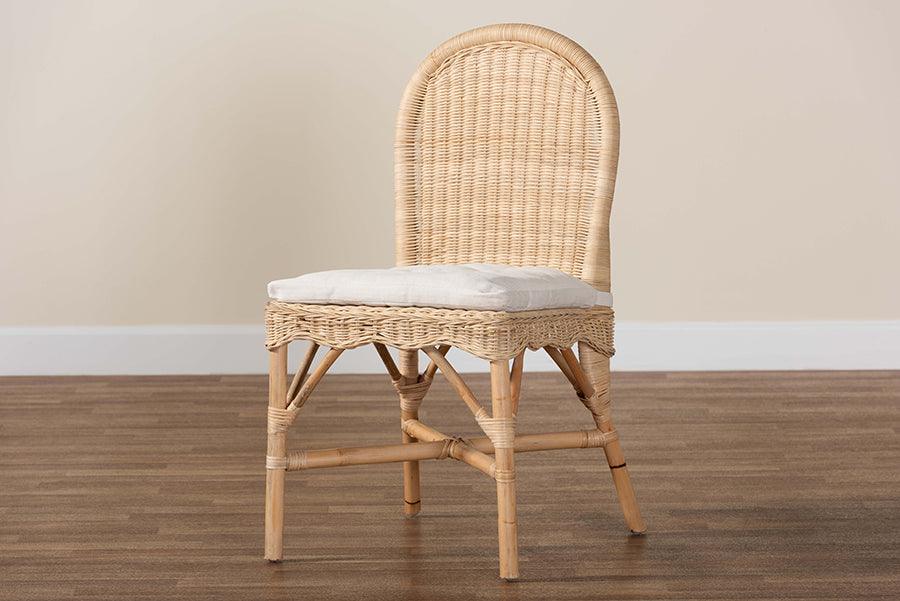 bali & pari Bilu Bohemian Natural Rattan Dining Chair FredCo