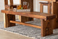 bali & pari Biyu Suar Wood Dining Bench - Handcrafted Solid Wood Bench with Live Edge Details, Rustic Farmhouse Style for Dining Room or Entryway Seating FredCo