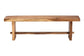 bali & pari Biyu Suar Wood Dining Bench - Handcrafted Solid Wood Bench with Live Edge Details, Rustic Farmhouse Style for Dining Room or Entryway Seating FredCo