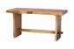 bali & pari Biyu Suar Wood Dining Table - Handcrafted Rectangular Solid Wood Table with Live Edge Details, Rustic Modern Style for Kitchen or Dining Room FredCo