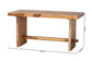 bali & pari Biyu Suar Wood Dining Table - Handcrafted Rectangular Solid Wood Table with Live Edge Details, Rustic Modern Style for Kitchen or Dining Room FredCo