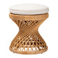 bali & pari Borneo Bohemian Light Honey Rattan Footstool FredCo