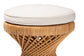 bali & pari Borneo Bohemian Light Honey Rattan Footstool FredCo