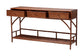 bali & pari Brier Marbled Tortoise Natural Rattan Console Table - Handcrafted Accent Table with 3-Drawers and Lower Shelf, Coastal Boho Style for Entryway, Hallway, or Living Room FredCo