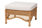 bali & pari Brooklyn Bohemian Light Honey Braided Rattan Ottoman Stool FredCo