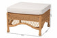 bali & pari Brooklyn Bohemian Light Honey Braided Rattan Ottoman Stool FredCo