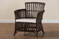 bali & pari Brooklyn Bohemian Very Dark Brown Rattan Arm Chair FredCo