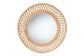 bali & pari Burris Natural Rattan Wall Mirror - Handwoven Wicker Round Frame, Boho Coastal Accent Wall Decor for Entryway, Bedroom, or Living Room FredCo