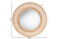 bali & pari Burris Natural Rattan Wall Mirror - Handwoven Wicker Round Frame, Boho Coastal Accent Wall Decor for Entryway, Bedroom, or Living Room FredCo