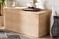 bali & pari Caden Braided Natural Rattan Chest with Lift-top Lid - Coastal Boho Style Storage Bench for Bedroom, Entryway, or Living Room Organization FredCo