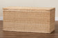 bali & pari Caden Braided Natural Rattan Chest with Lift-top Lid - Coastal Boho Style Storage Bench for Bedroom, Entryway, or Living Room Organization FredCo