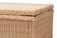 bali & pari Caden Braided Natural Rattan Chest with Lift-top Lid - Coastal Boho Style Storage Bench for Bedroom, Entryway, or Living Room Organization FredCo