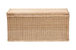 bali & pari Caden Braided Natural Rattan Chest with Lift-top Lid - Coastal Boho Style Storage Bench for Bedroom, Entryway, or Living Room Organization FredCo