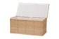 bali & pari Caden Braided Natural Rattan Chest with Lift-top Lid - Coastal Boho Style Storage Bench for Bedroom, Entryway, or Living Room Organization FredCo